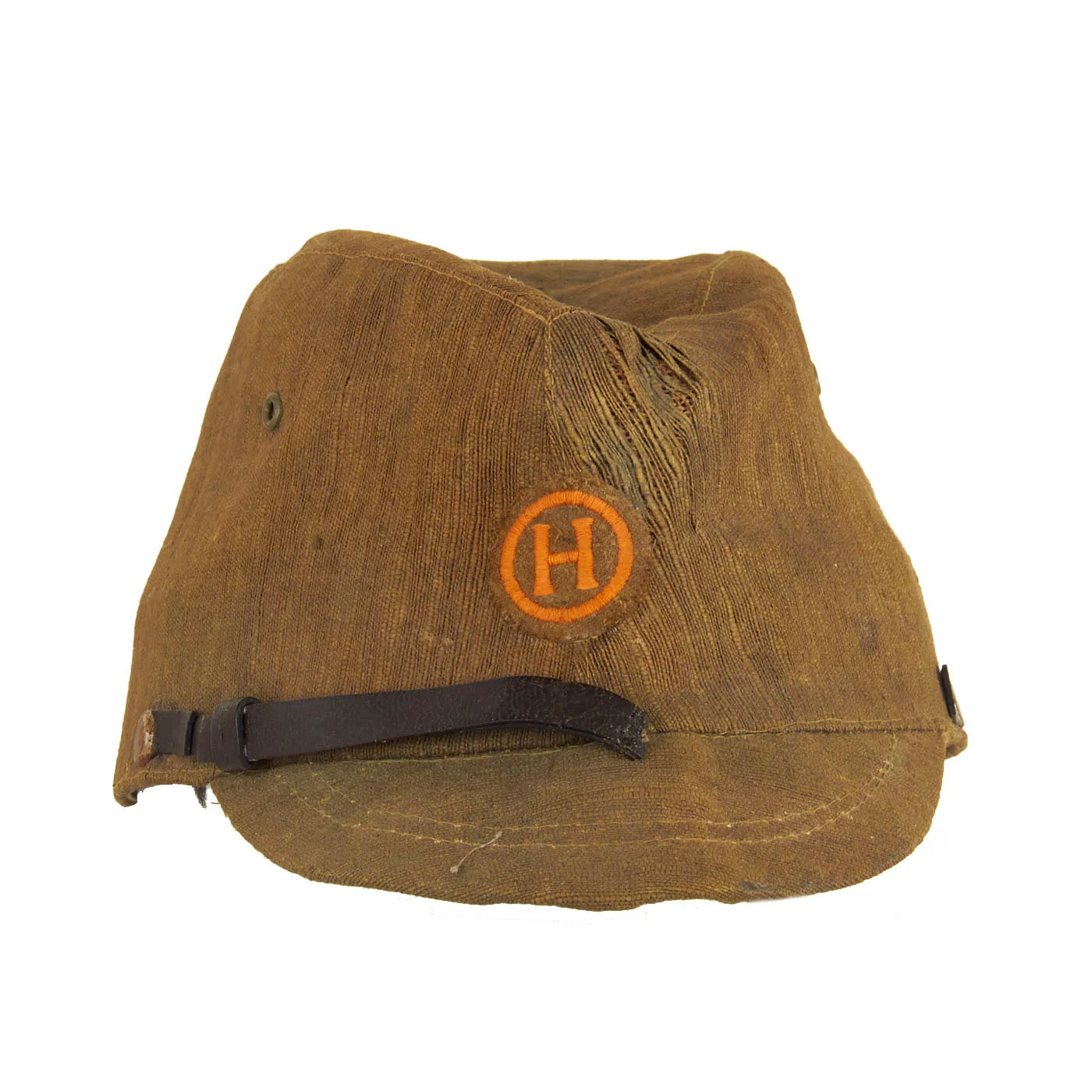 Original Japanese WWII Imperial Japanese Army Civilian Construction Unit Linen Forage Cap