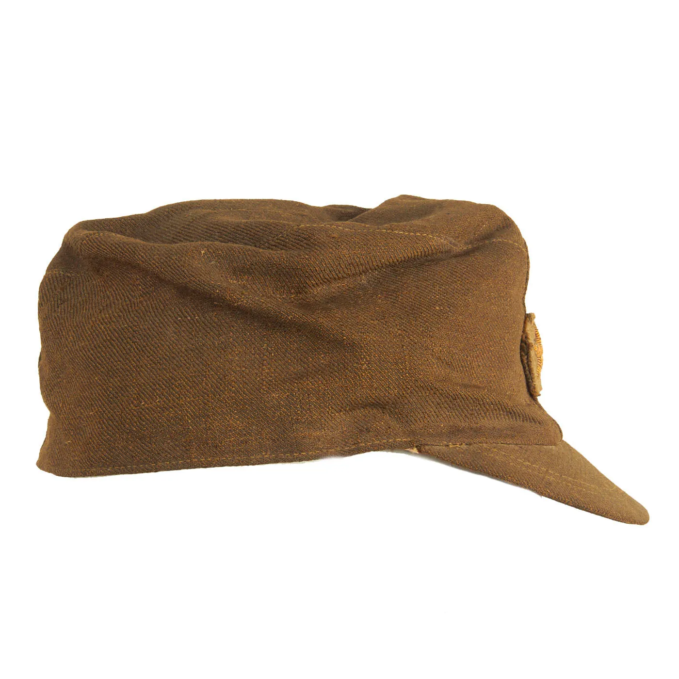 Original Japanese WWII Imperial Japanese Army Enlisted Men's Tropical Forage Cap With Bullion Embroidered Insignia