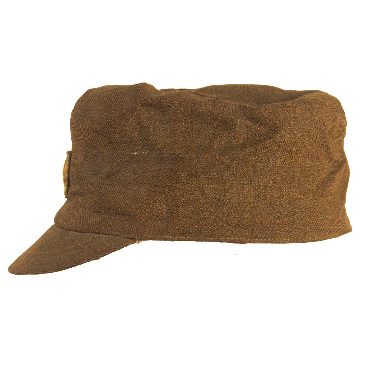 Original Japanese WWII Imperial Japanese Army Enlisted Men's Tropical Forage Cap With Bullion Embroidered Insignia