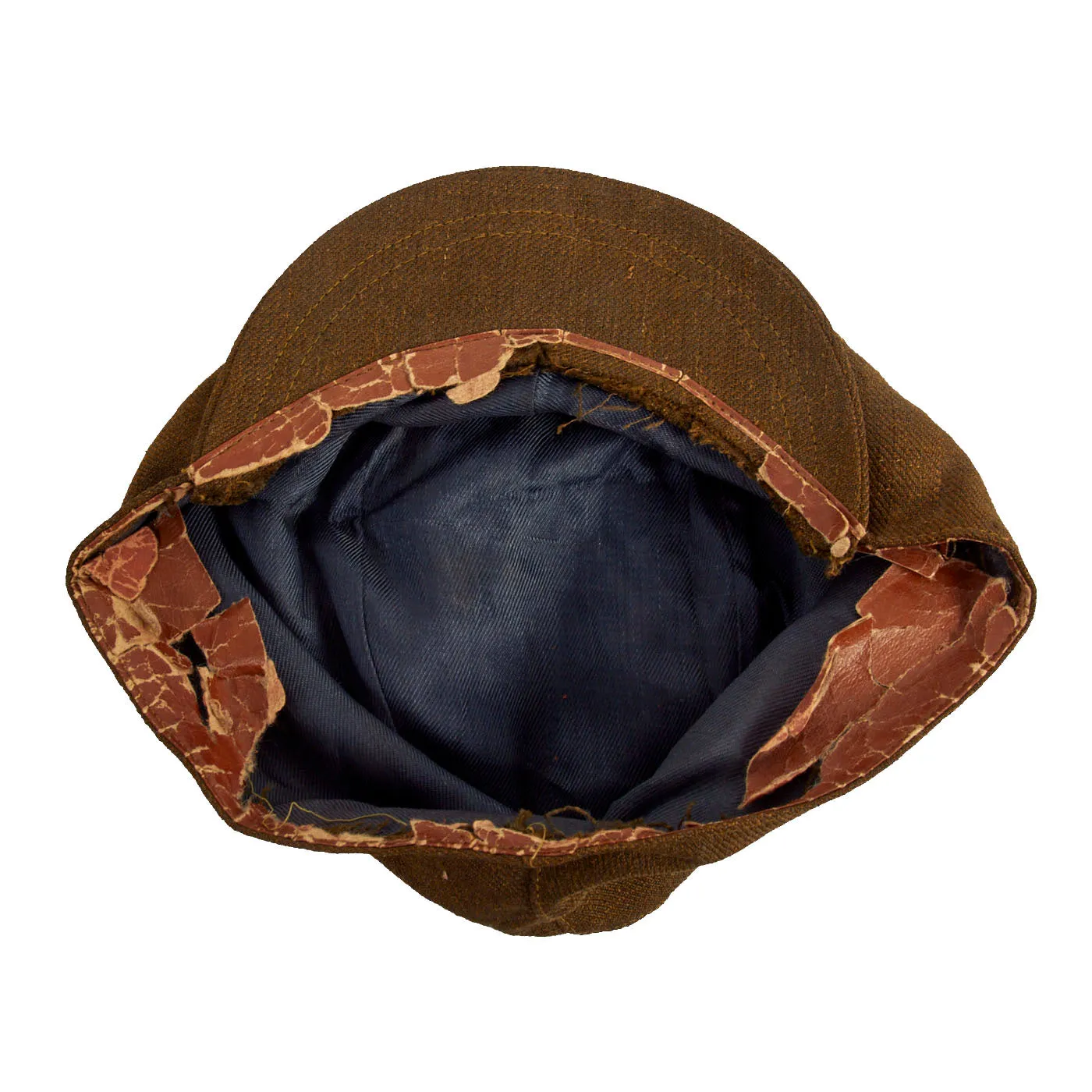 Original Japanese WWII Imperial Japanese Army Enlisted Men's Tropical Forage Cap With Bullion Embroidered Insignia