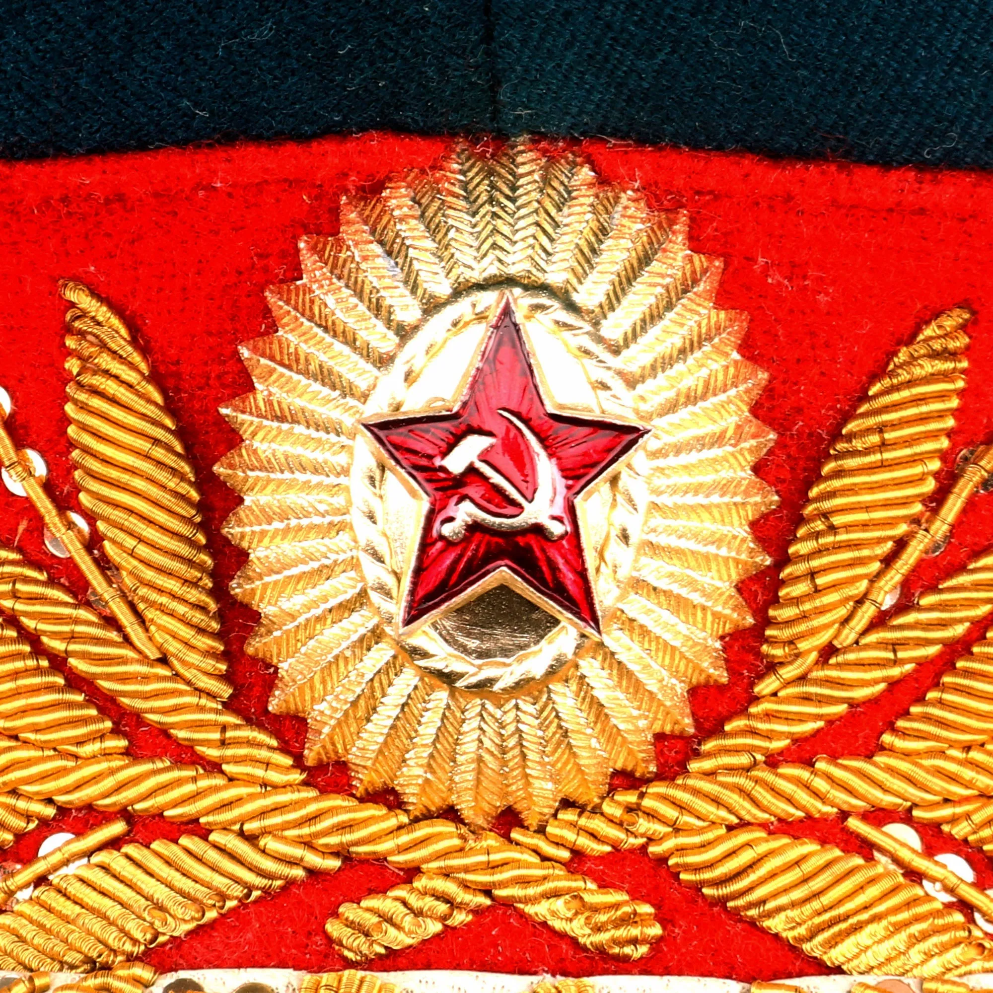 Original Soviet Russian Cold War Infantry General's Peaked Visor Hat Marked Москва (Moscow) - Size 56