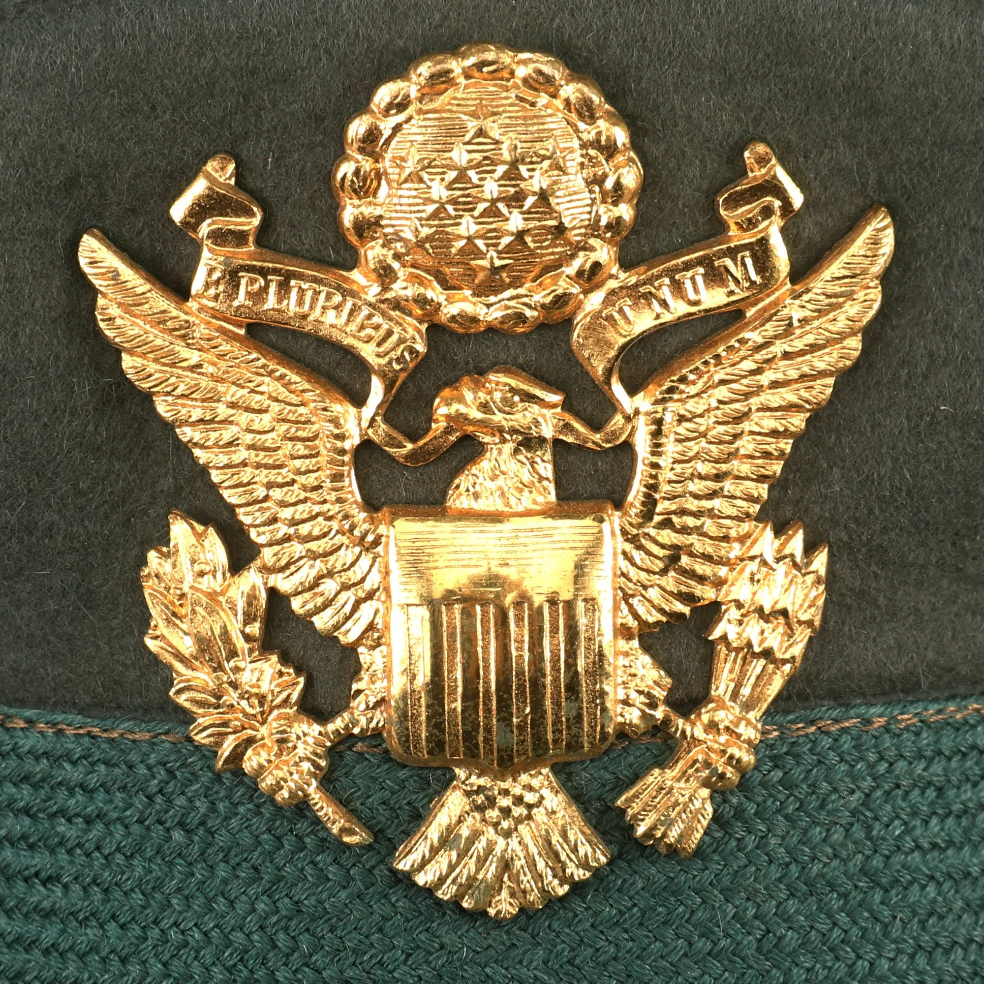 Original U.S. Vietnam War Era General Wallace Magathan Attributed “Green Service” Uniform Peaked Visor Cap by Luxenberg, New York - Commander US Army Security Assistance Command (March 1972 – July 1973)