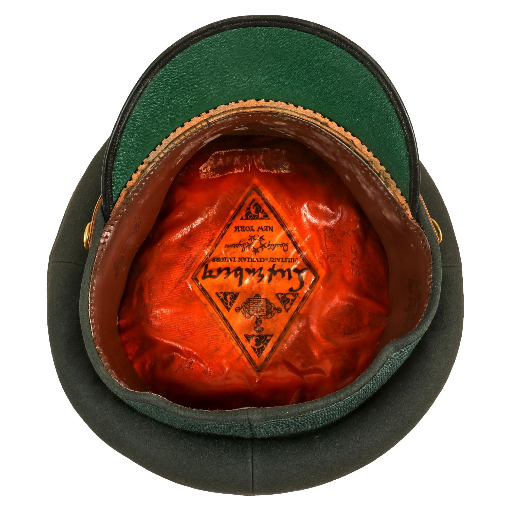 Original U.S. Vietnam War Era General Wallace Magathan Attributed “Green Service” Uniform Peaked Visor Cap by Luxenberg, New York - Commander US Army Security Assistance Command (March 1972 – July 1973)