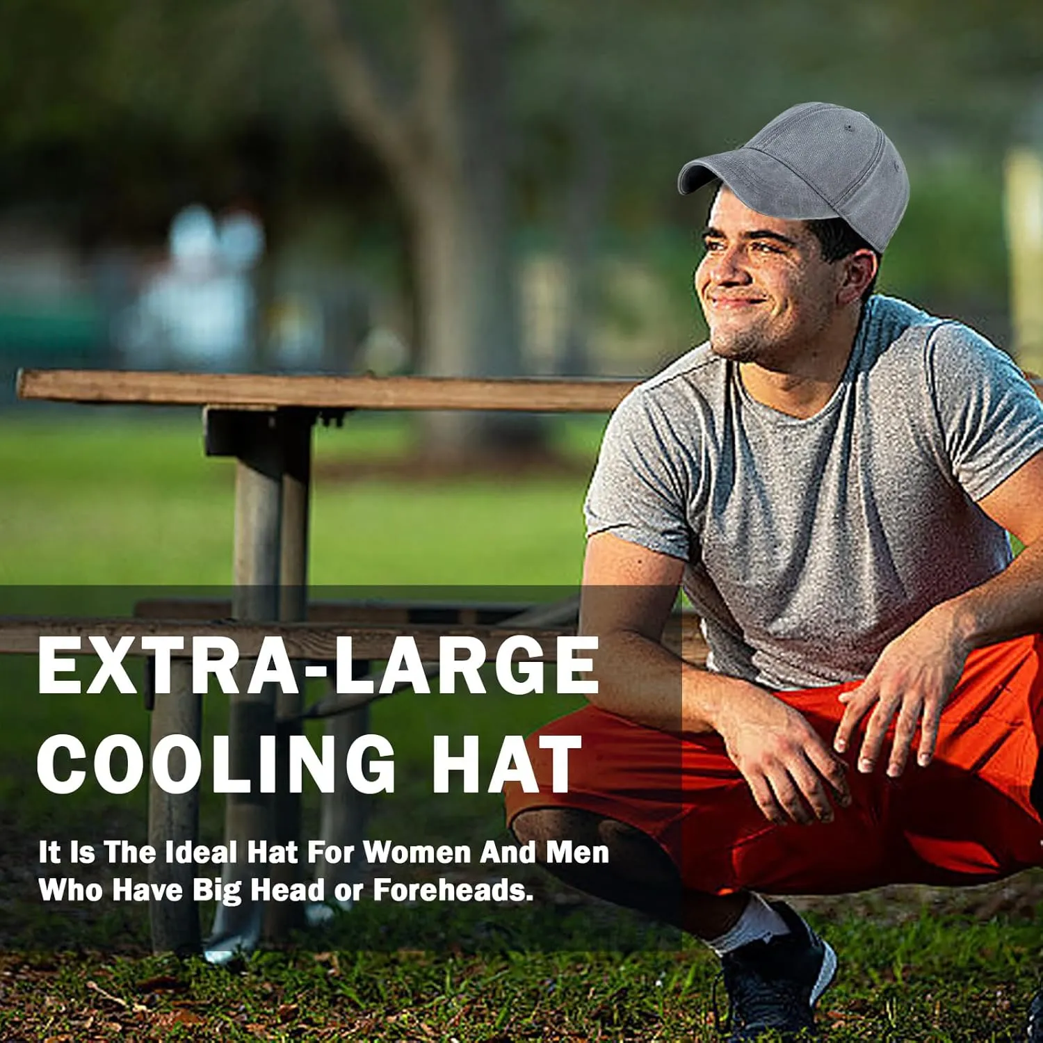 Oversized XL XXL 100% Cotton Basebal Cap Large Dad Washed Sport Cap Unconstructed Low Profilel Hat for Big Head(23.5"-25.5")