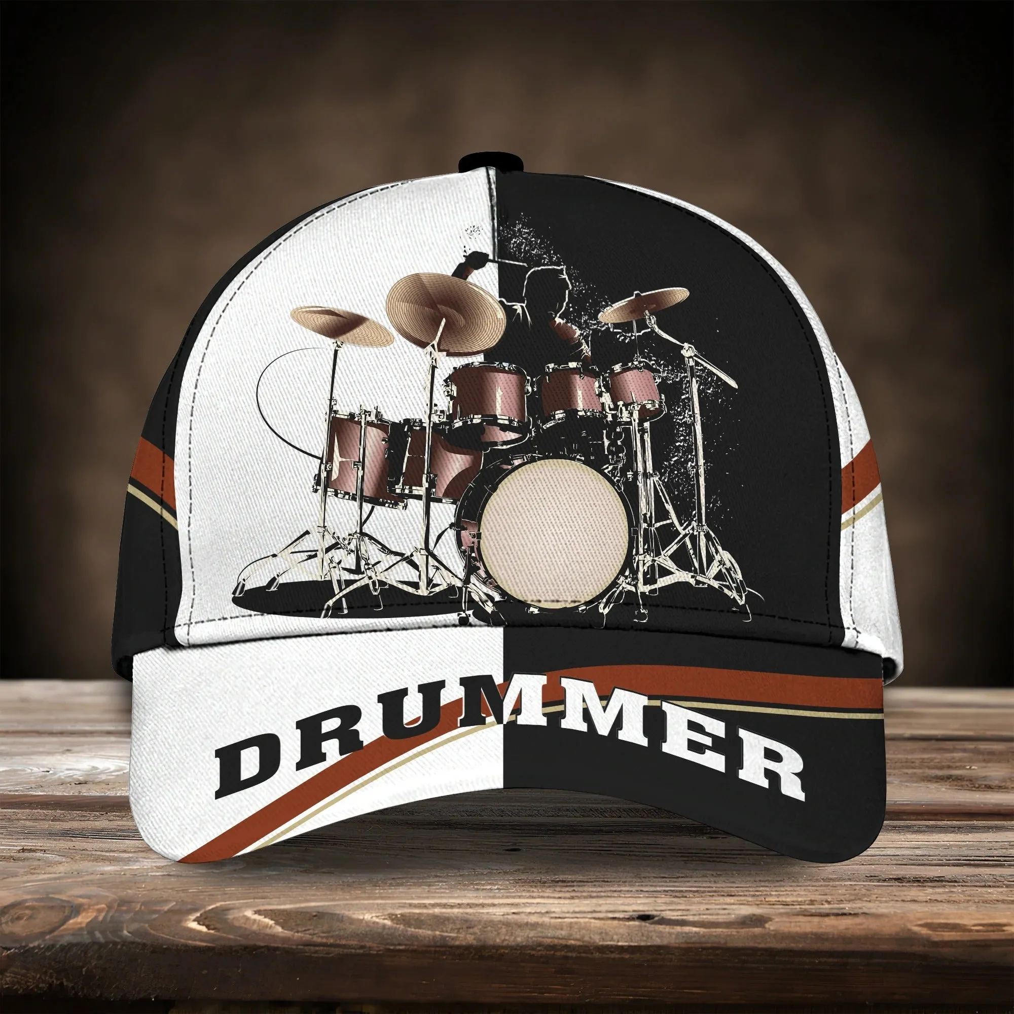 Personalized American Drummer Cap, 3D All Over Print Drum Cap Hat In Usa Flag, Gift To Drum Lover Drummer Gift
