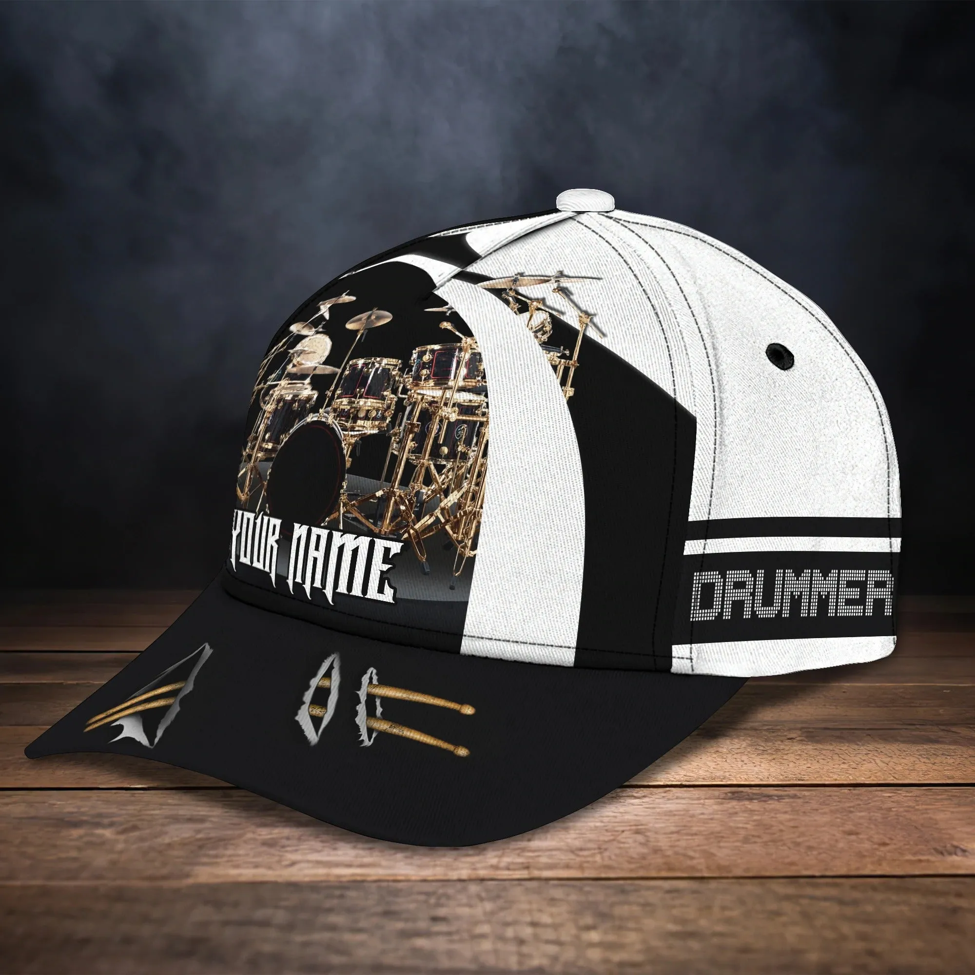 Personalized American Drummer Cap, 3D All Over Print Drum Cap Hat In Usa Flag, Gift To Drum Lover Drummer Gift