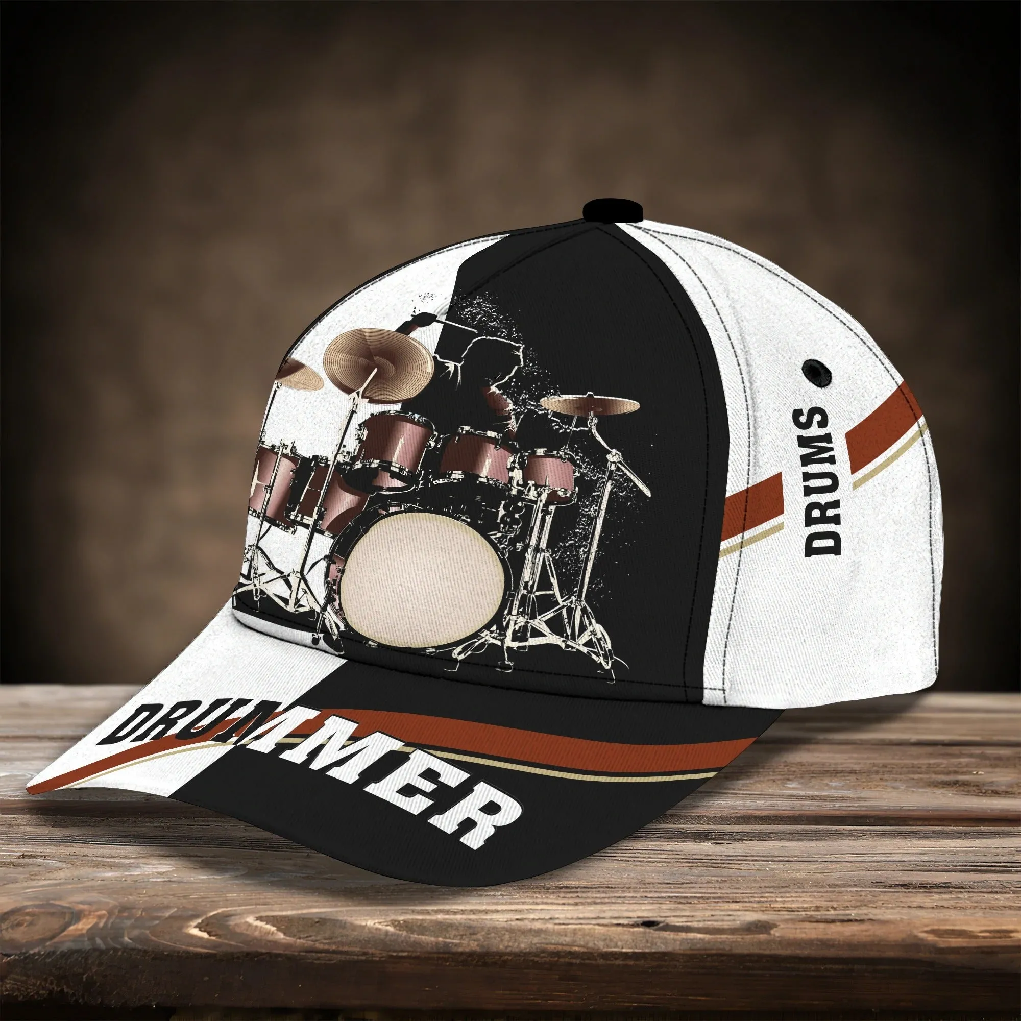 Personalized American Drummer Cap, 3D All Over Print Drum Cap Hat In Usa Flag, Gift To Drum Lover Drummer Gift