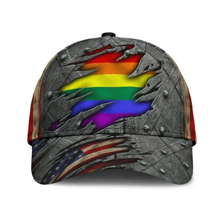 Pride Cap For Lesbian, Gaymer Best Gifts, Be Proud Be Visible Lgbt All Over Printed Baseball Cap Hat