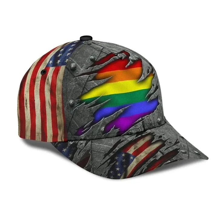 Pride Cap For Lesbian, Gaymer Best Gifts, Be Proud Be Visible Lgbt All Over Printed Baseball Cap Hat