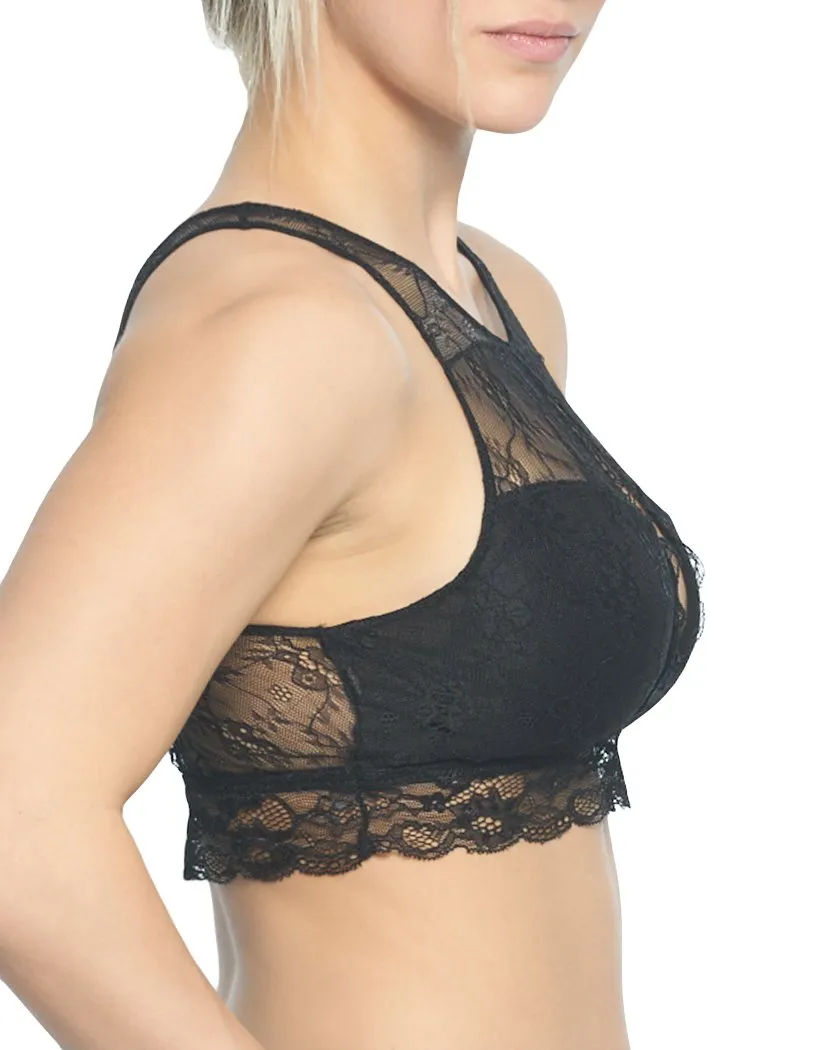 Rene Rofe Lace High Neck Keyhole Bralette B86274
