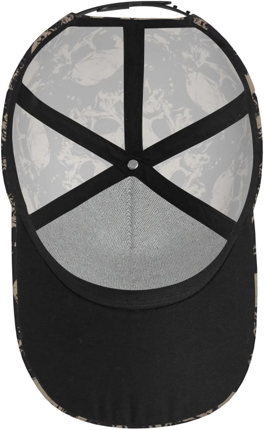 Skull Baseball Cap Adjustable Snapback Cap Men Sun Hat Cool Baseball Hats Halloween Cap for Outdoor