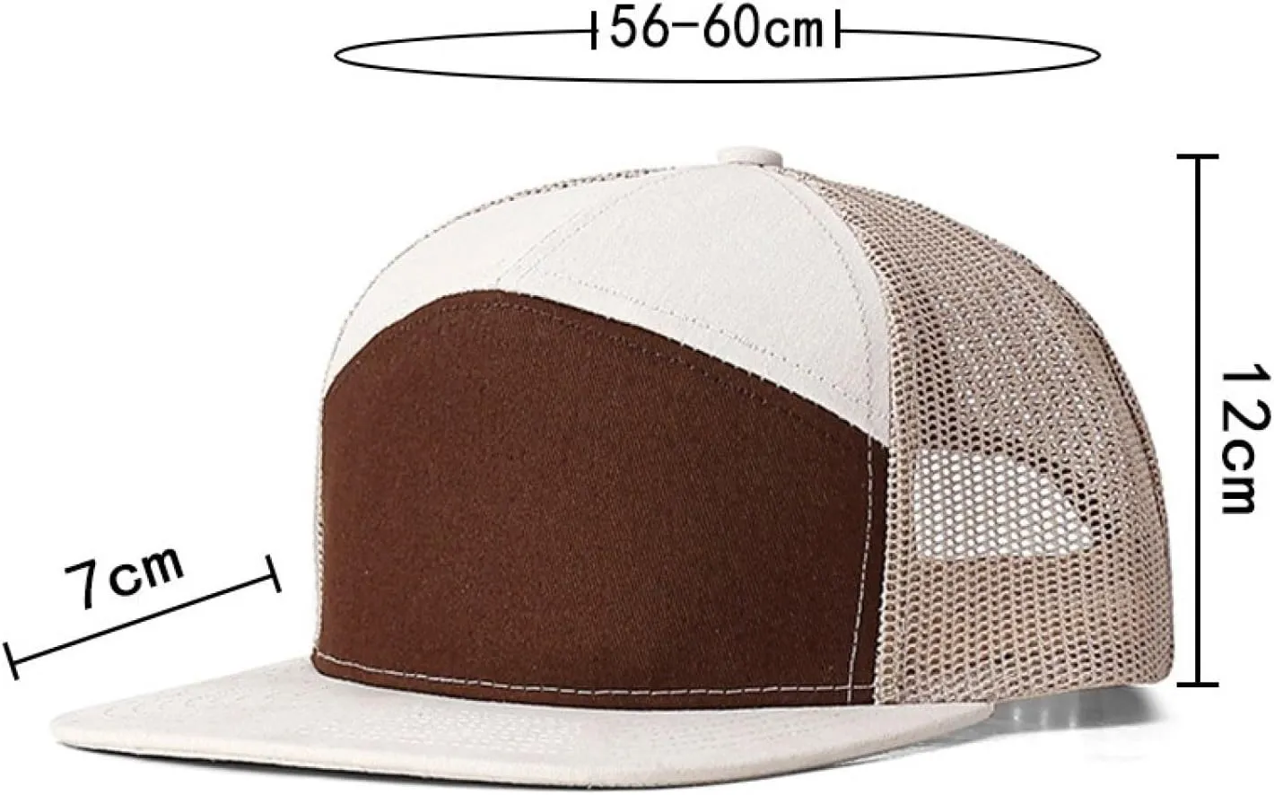 Snapback Trucker Hat for Men Women, Adjustable Mesh Baseball Cap for Running, Workout, Outdoor Sports