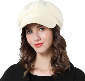 Sumolux Women Beret Newsboy Hat French Wool Cap Classic Autumn Spring Winter