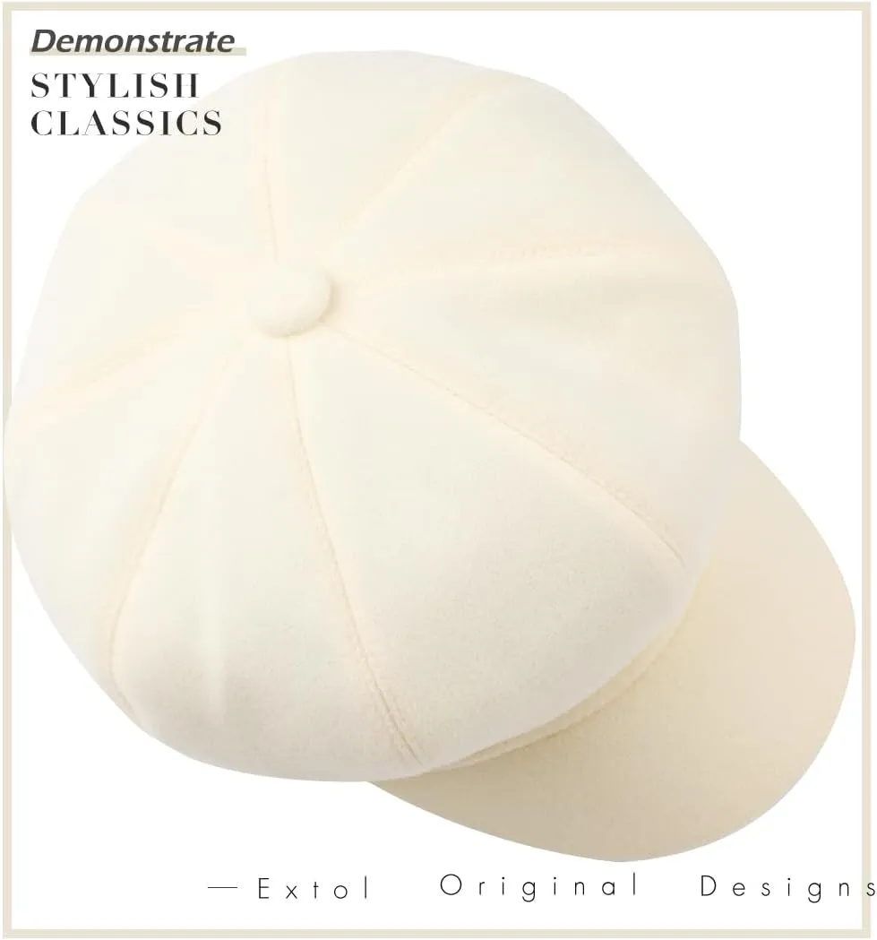 Sumolux Women Beret Newsboy Hat French Wool Cap Classic Autumn Spring Winter