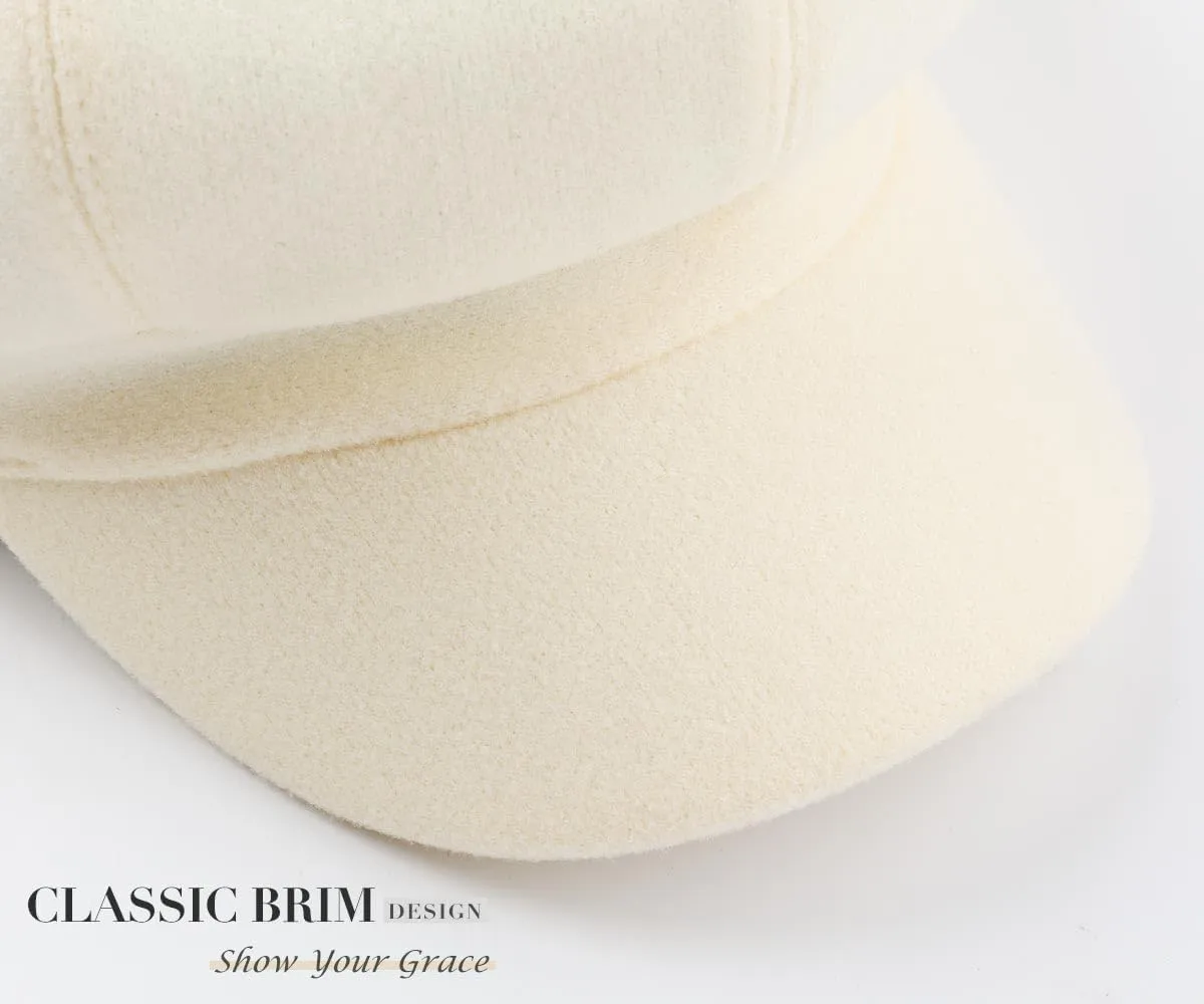Sumolux Women Beret Newsboy Hat French Wool Cap Classic Autumn Spring Winter