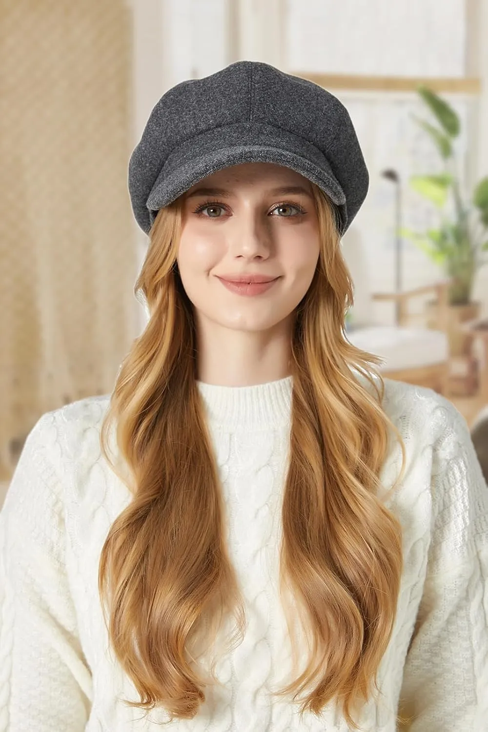 Sumolux Women Beret Newsboy Hat French Wool Cap Classic Autumn Spring Winter