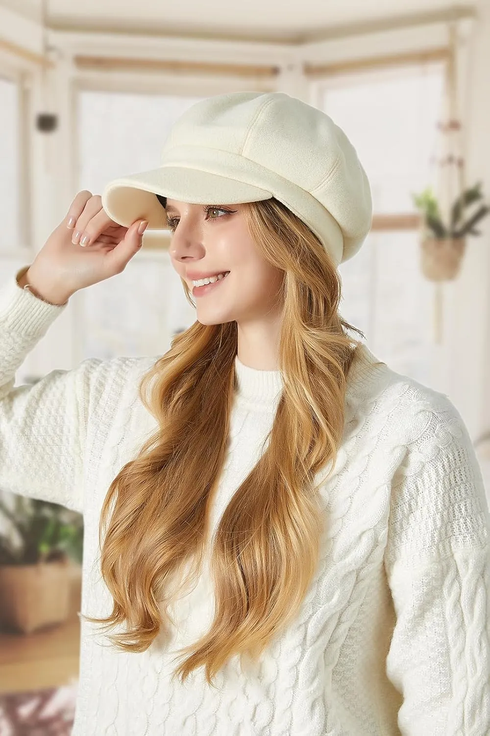 Sumolux Women Beret Newsboy Hat French Wool Cap Classic Autumn Spring Winter