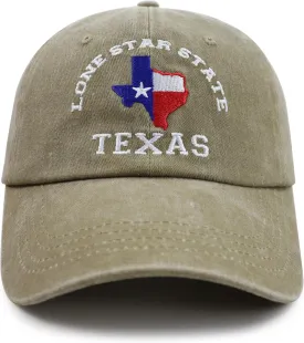 Texas Flag Hats for Men Women,Funny Adjustable Cotton Embroidered Lone Star State Baseball Cap