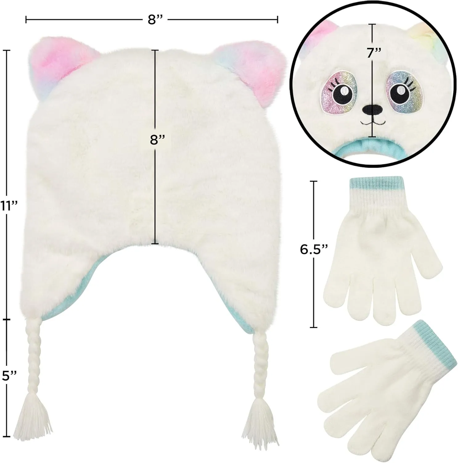 Toddler Winter Hat and Gloves Set for Ages 4-7 or Boys & Girls Winter Hat & Toddler Mittens Ages 2-4