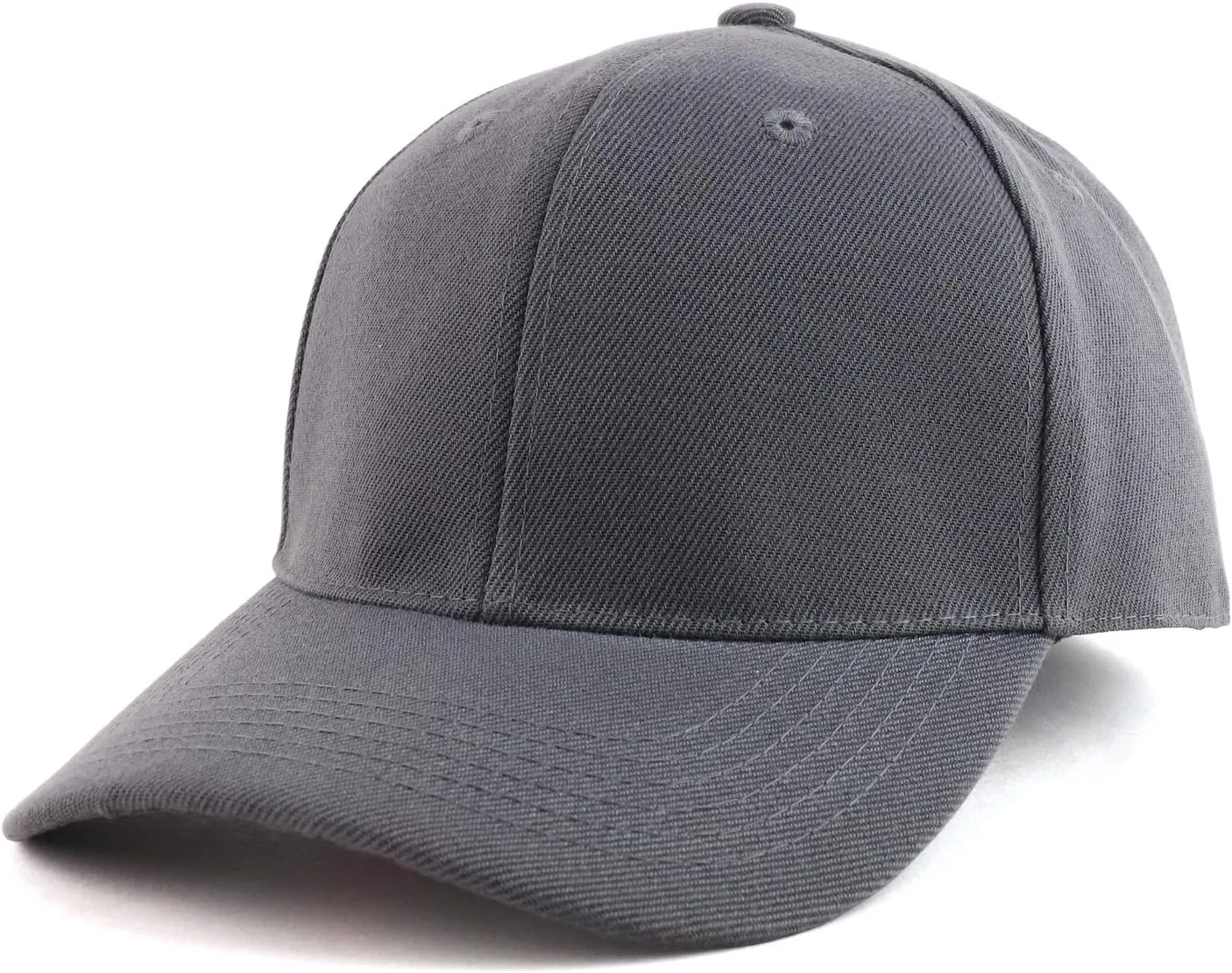 Trendy Apparel Shop Big Size Oversized Plain Structured Fitted Baseball Cap