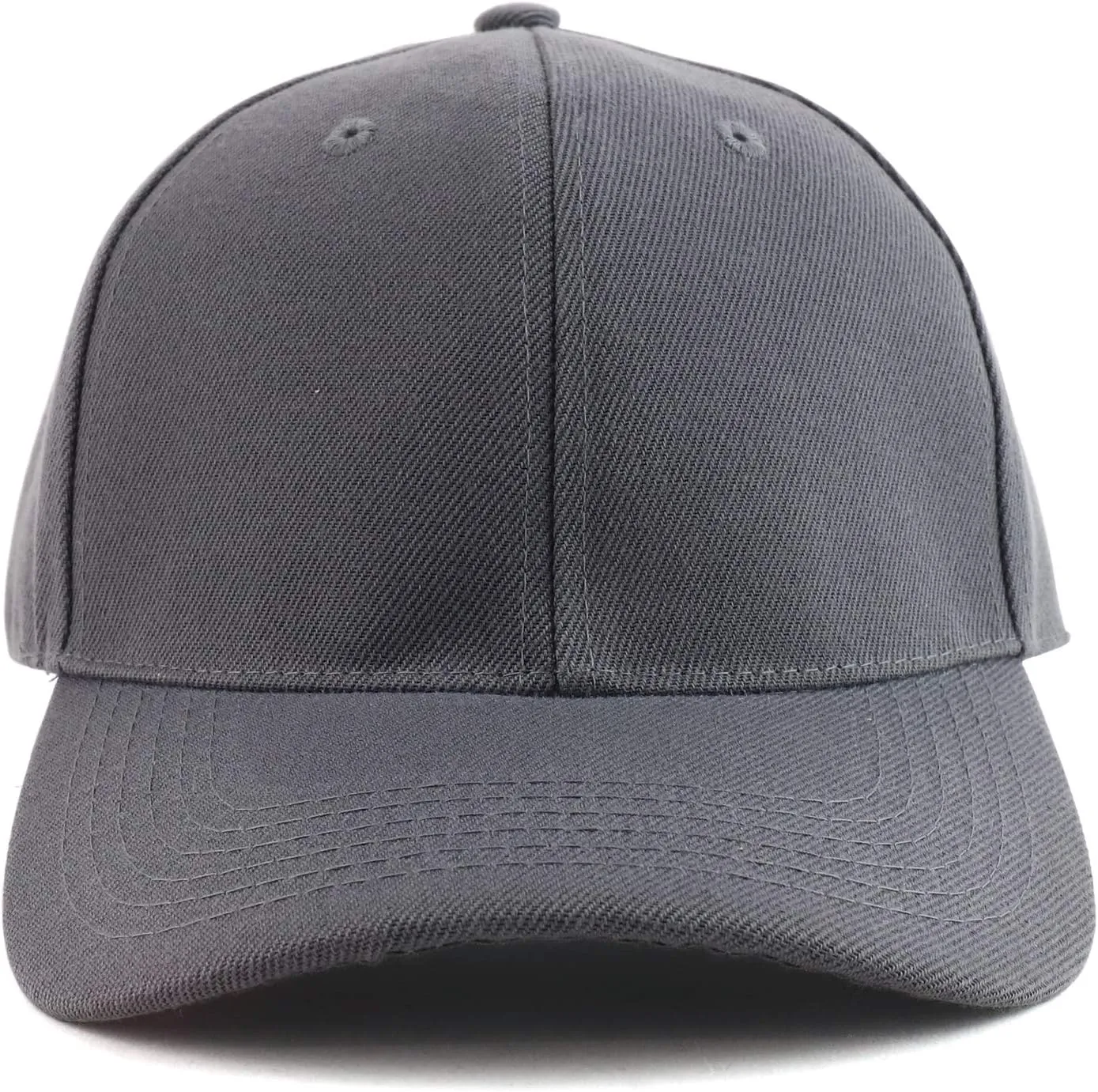 Trendy Apparel Shop Big Size Oversized Plain Structured Fitted Baseball Cap