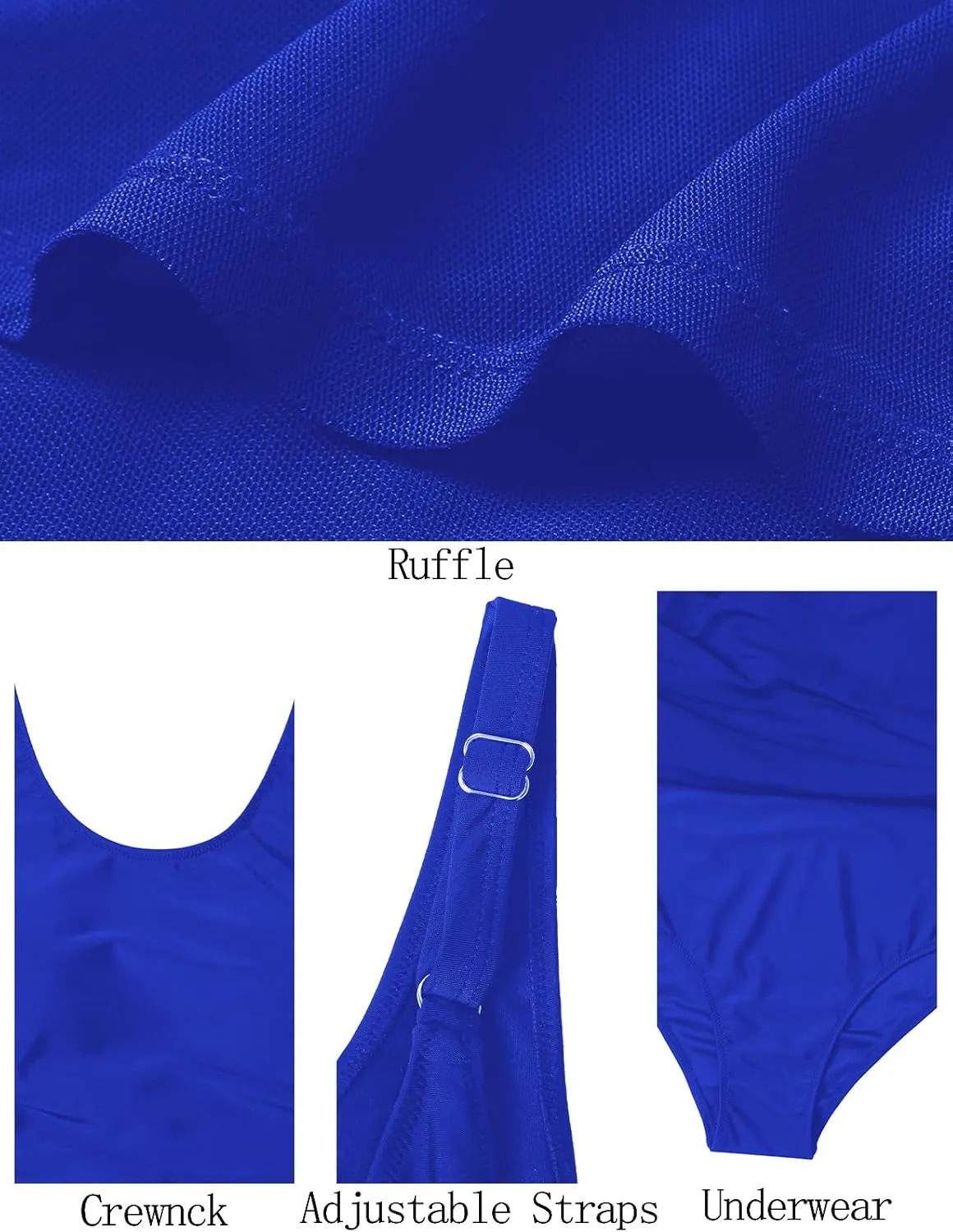 VIMPUNEC Women One Piece Swim Dress Swimsuit Tummy Control Modest Swim Skirt Bathing Suit