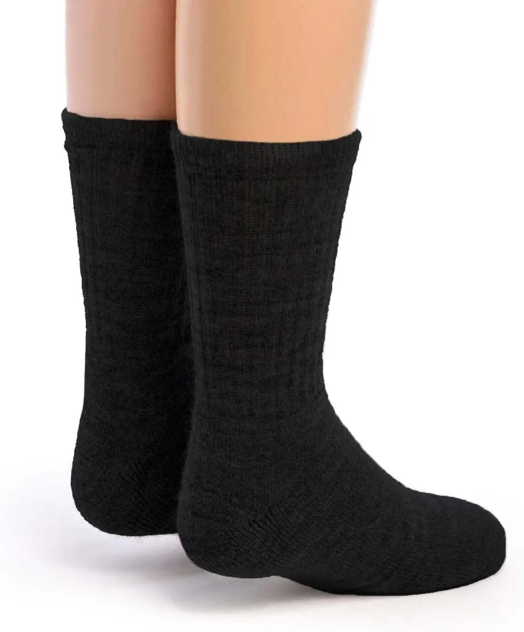 WARRIOR ALPACA SOCKS - Unisex Kid's Outdoor Alpaca Wool Socks - Terry Lined Foot