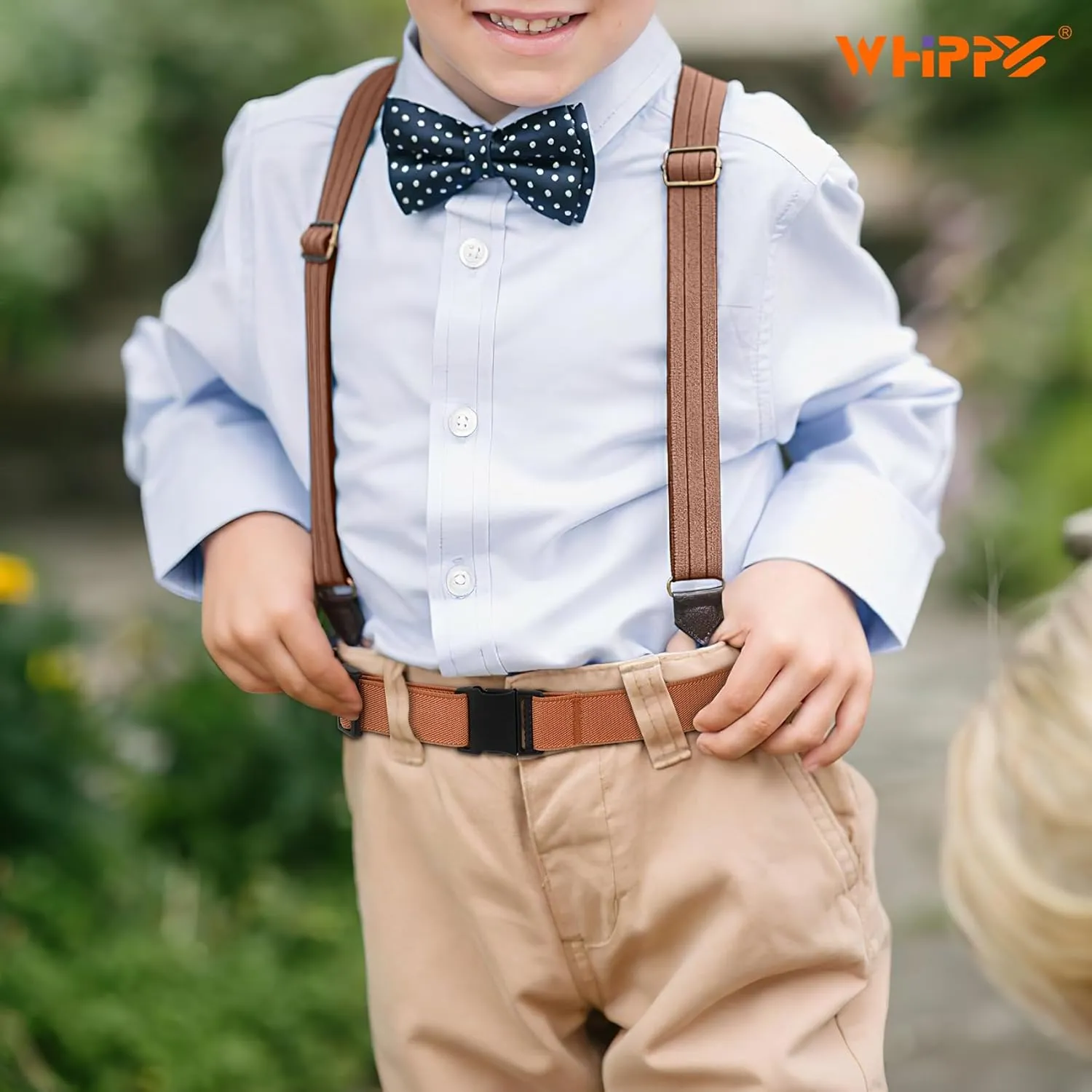 WHIPPY Elastic Kids Belt for Boys Girls - Stretch Invisible Belt with Adjustable Clip Buckle Latch Belts for School Sports