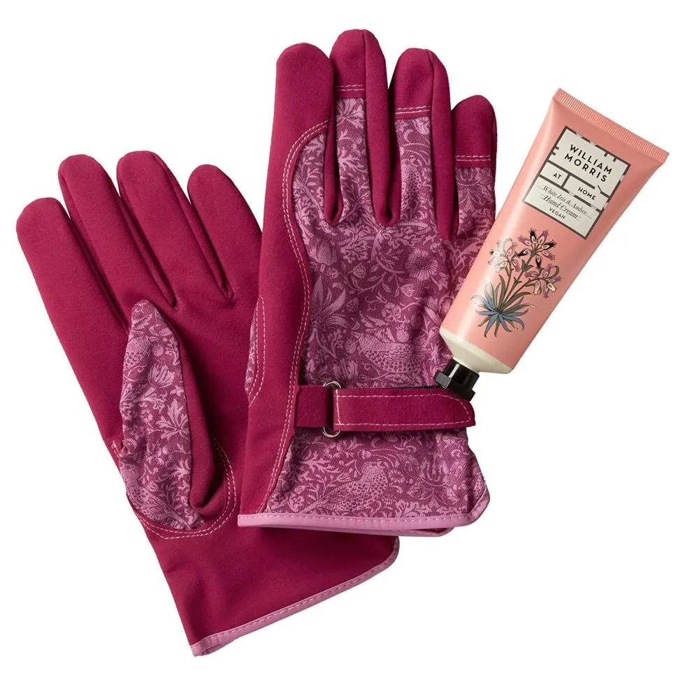 William Morris at Home White Iris & Amber Gardening Glove Set