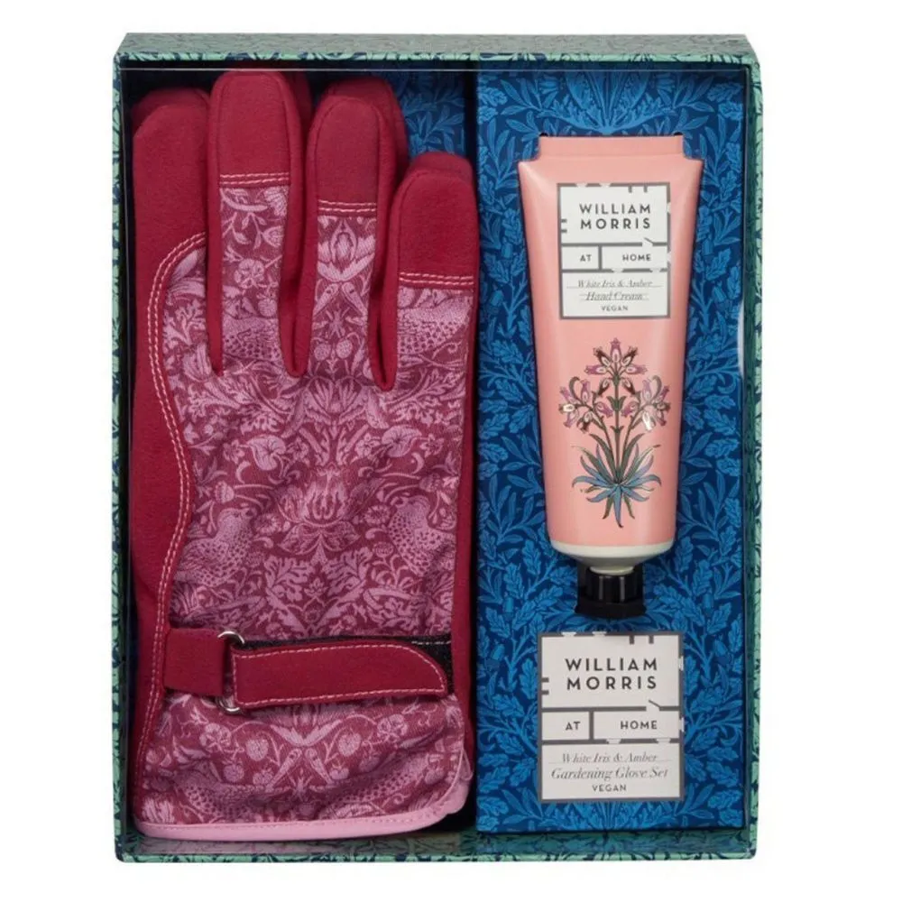 William Morris at Home White Iris & Amber Gardening Glove Set