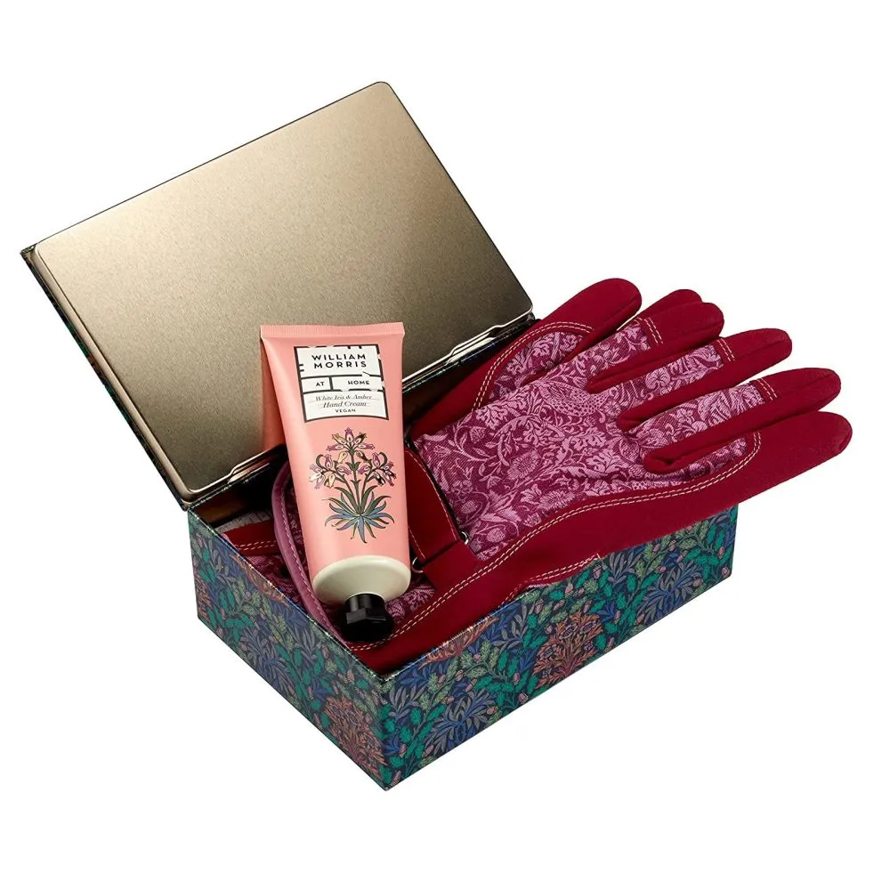 William Morris at Home White Iris & Amber Gardening Glove Set