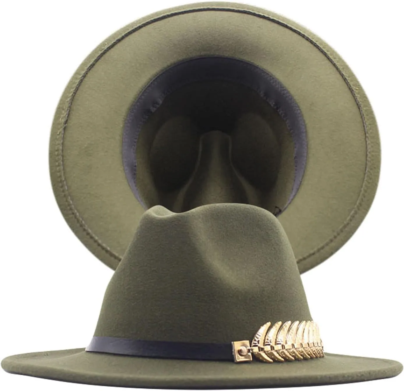 Women Wide Brim Fedora Floppy Panama Hat Black Bowler Hat Short Rolled Brim Fedora Hat for Men and Women