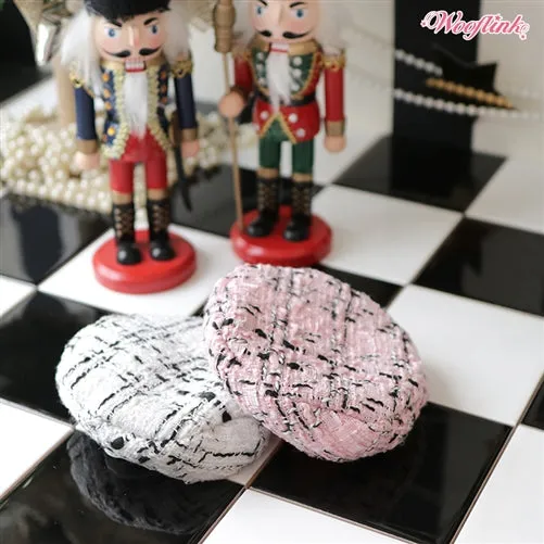 Wooflink Tweed Beret - White