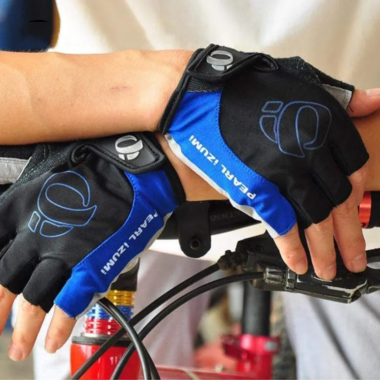 YIZIMI Anti-shock Half-finger Gloves Cycling Silicone Short Finger Gloves, Size: M(Black Yellow)