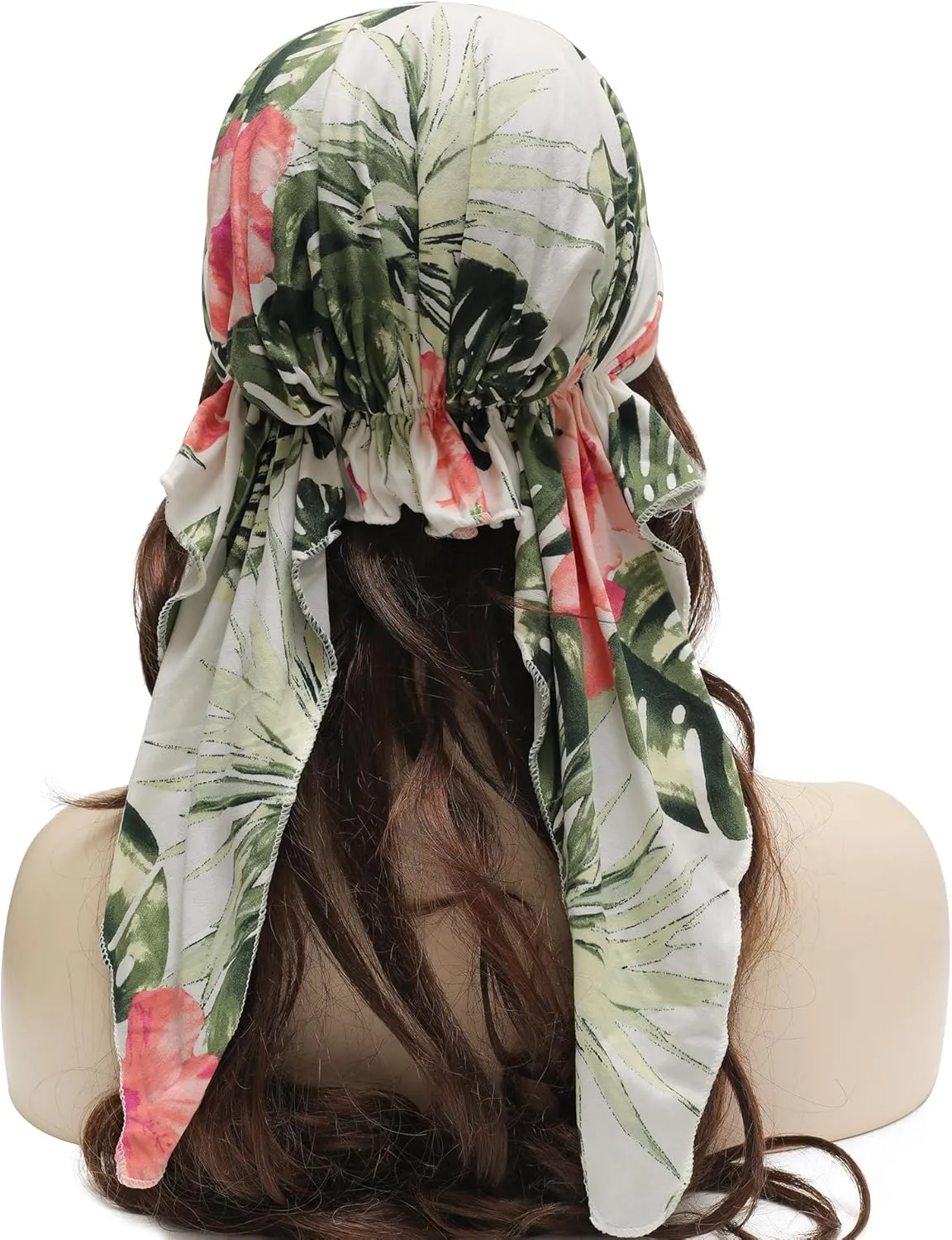 ZLYC Chemo Headwear for Women Brim Visor Head Scarf Pre Tied Headwraps Lightweight Skull Cap