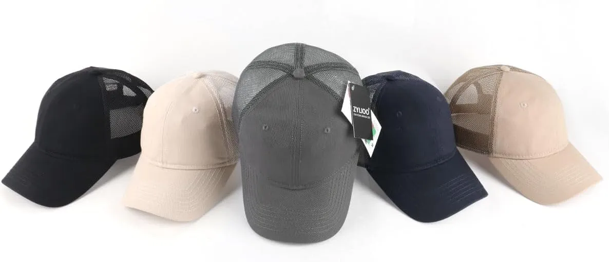 Zylioo Oversize XXL 100% Cotton Baseball Cap,Large Baseball Hat for Big Heads 23.5"-25.5",Adjustable Plain Dad Cap